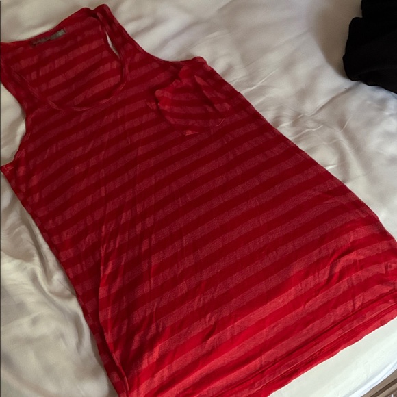 Red Striped Women's Tank Top - Picture 1 of 4